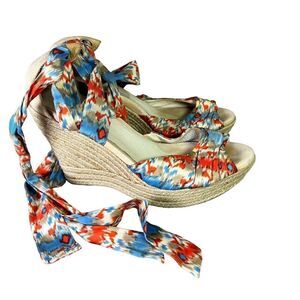 UGG Santorini Lucianna Platform Wedges Women’s 9 Espadrille Sandals Boho Beach